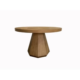 Bernards Aurora Latte Round Dining Table with Lazy Susan