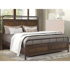 Bernards Danville Spice Brown Queen Panel Bed