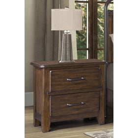 Bernards Danville Spice Brown 2 Drawer Nightstand