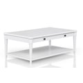 Wilmington Wood Top Cocktail Table W/ Casters-White