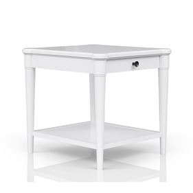 Bernards Wilmington White End Table