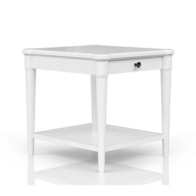 Bernards Wilmington White End Table BRND-338-002-W