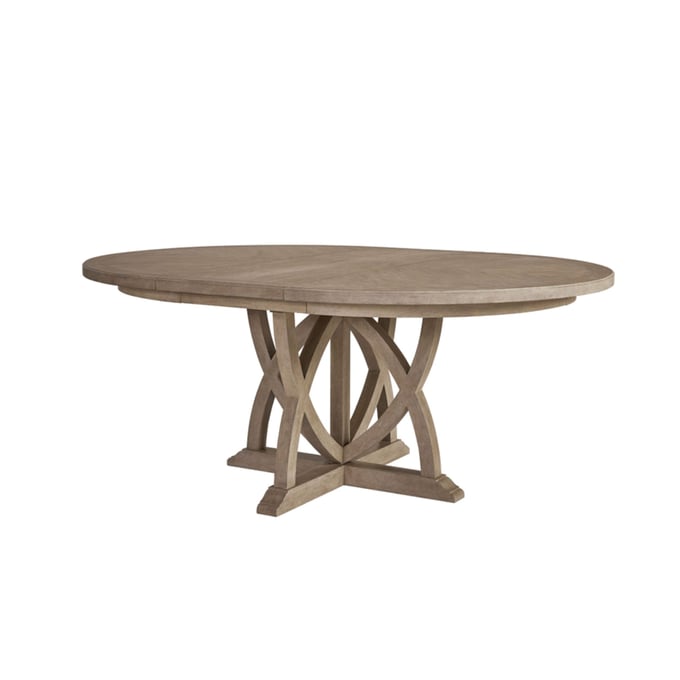 Bernards Wilmington Sand Round Table with 18 Inch Leaf BRND-338-501