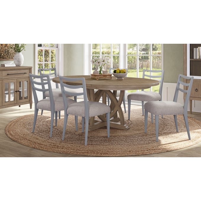 Bernards Wilmington Sand 18 Inch Leaf 7pc Dining Room Set BRND-338-DR-S2