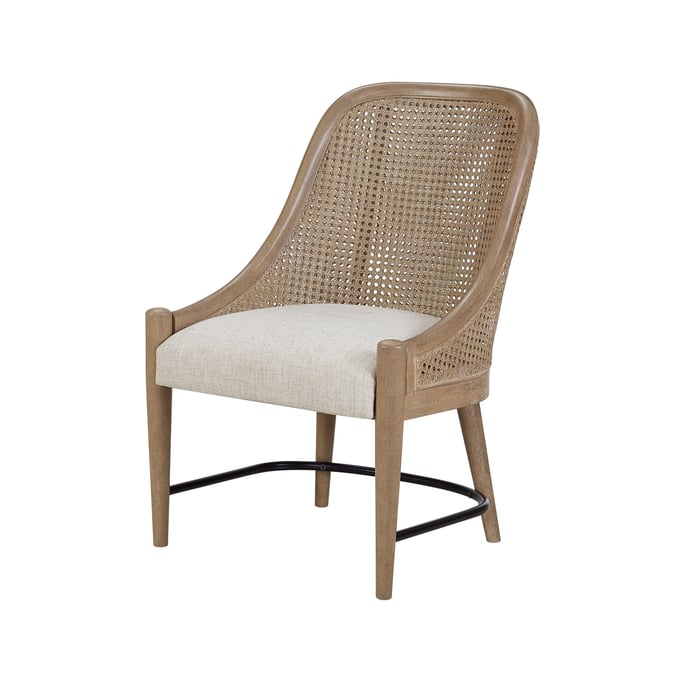 2 Bernards Wilmington Sand Cane Back Host Chairs BRND-338-514