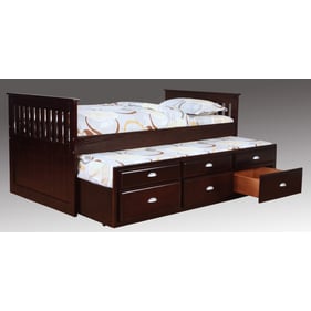 Bernards Logans Merlot Captains Twin Trundle Storage Bed