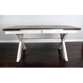 Bernards Homestead White Dark Brown Casual Table