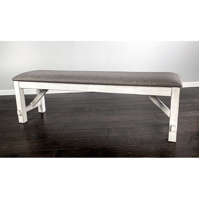 Bernards Homestead White Dining Bench BRND-5812-519