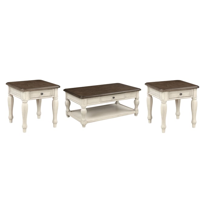 Bernards Linden Drawer 3pc Coffee Table Set BRND-8918-01-02-OCT-S1