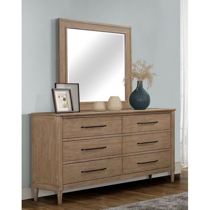 Bernards Wilmington Sand Dresser And Mirror BRND-338-DRMR