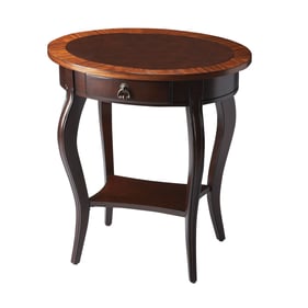 Butler Specialty Jeanette Dark Brown Nouveau Oval Side Table