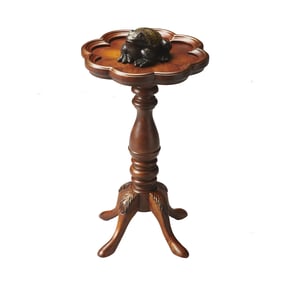 Butler Specialty Whitman Medium Brown Scalloped Edge Side Table