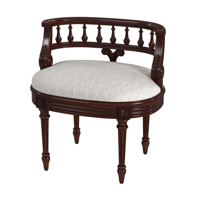 Butler Specialty Hathaway Dark Brown Cherry Vanity Seat BSF-1218024