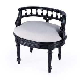 Butler Specialty Hathaway Black Vanity Seat