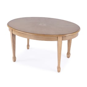 Butler Specialty Clayton Beige Oval Wood Coffee Table