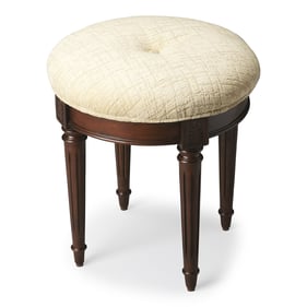 Butler Specialty Bernadette Dark Brown Cream Vanity Stool