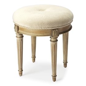 Butler Specialty Bernadette Cream Natural Vanity Stool