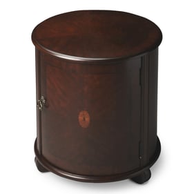 Butler Specialty Lawrie Dark Brown Drum Side Table