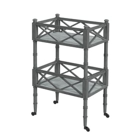 Butler Specialty Foster Gray 2 Tier Bar Cart