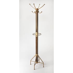 Butler Specialty Logan Square Medium Brown Gold Coat Rack