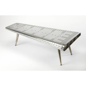 Butler Specialty Midway Aviator Silver Coffee Table