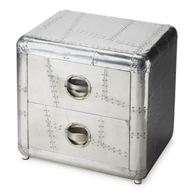 Butler Specialty Midway Aviator Silver Side Table