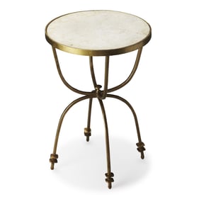 Butler Specialty Hager Marble And Metal Side Table