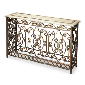 Butler Specialty Contessa Antique Gold Console Table