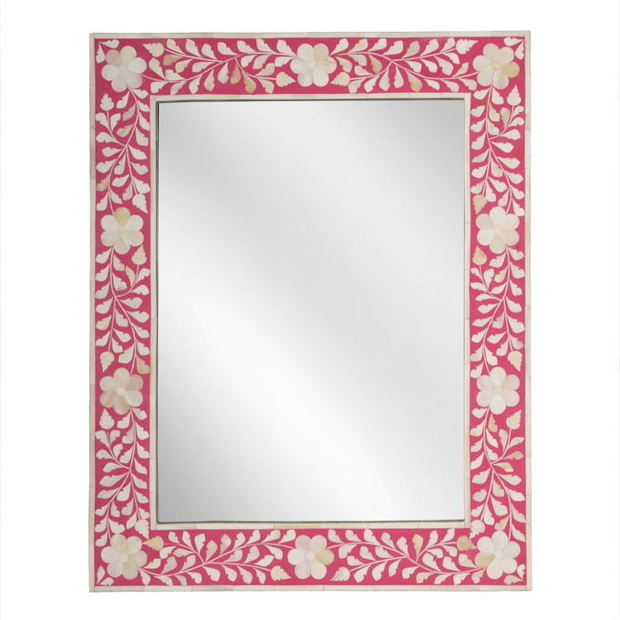 Butler Specialty Vivienne Pink Bone Inlay Wall Mirror BSF-3221070