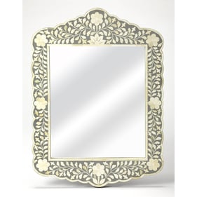 Butler Specialty Vivienne Gray Bone Inlay Wall Mirror