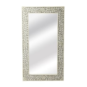 Butler Specialty Vivienne Gray Rectangular Bone Inlay Wall Mirror