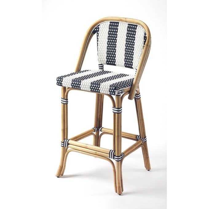 Butler Specialty Lila Blue Rattan 28 Inch Bar Stool BSF-3715291