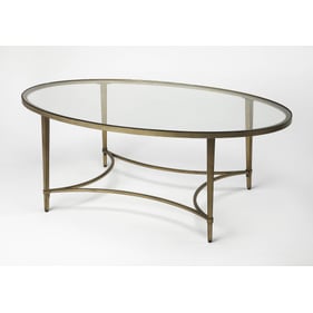 Butler Specialty Monica Gold Oval Coffee Table