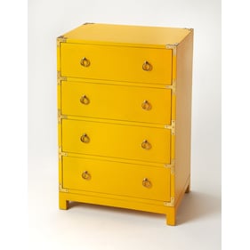 Butler Specialty Campaign Forster Yellow Accent Chest