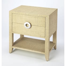 Butler Specialty Amelle Cream Yellowe Raffia End Table