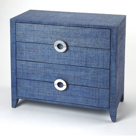 Butler Specialty Amelle Blue Raffia Accent Chest