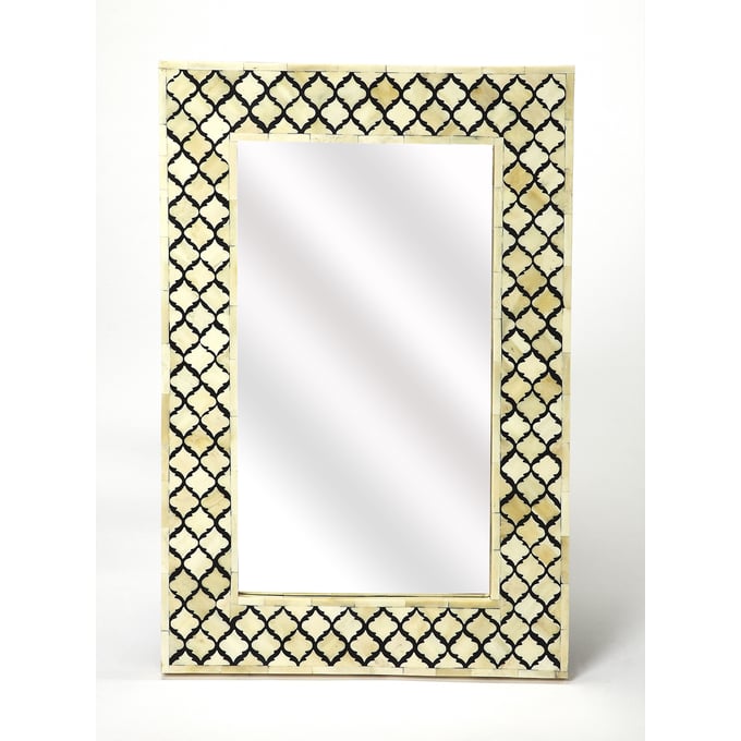 Butler Specialty Yasmin Off White Bone Inlay Wall Mirror BSF-5202318