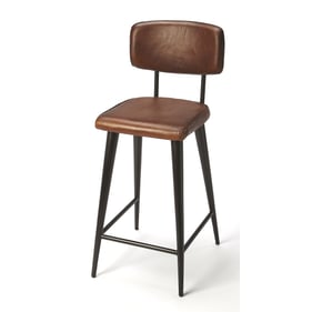 Butler Specialty Saddle Dark Brown Leather 26 Inch Counter Height Stool