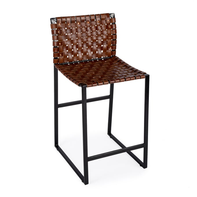 Butler Specialty Urban Medium Brown Woven Leather 25 Inch Counter Height Stool BSF-5446344