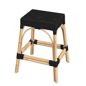 Butler Specialty Robias Black Rattan 24.5 Inch Counter Stool