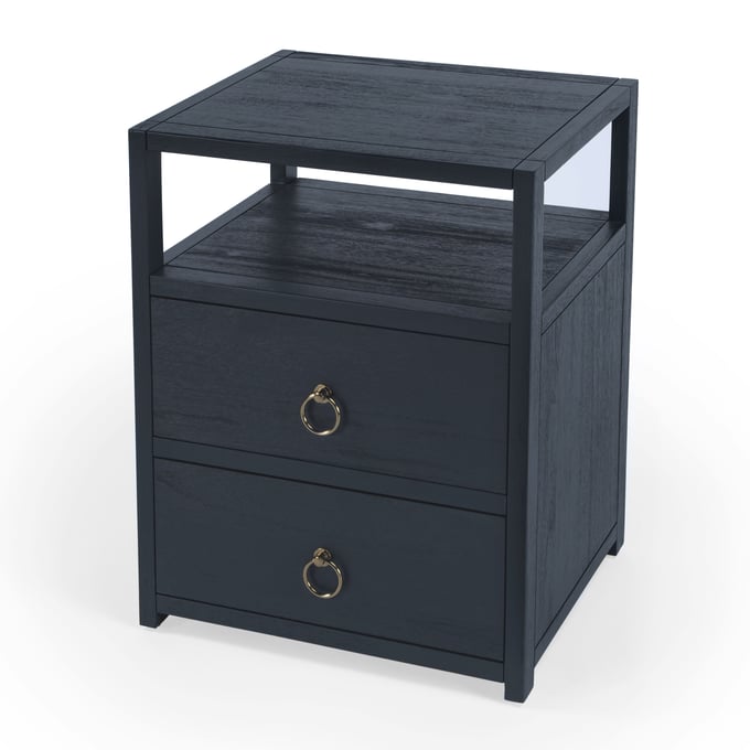 Butler Specialty Lark Navy Blue 2 Drawer Nightstand BSF-5526291