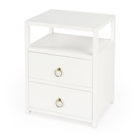 Butler Specialty Lark White 2 Drawer Nightstand