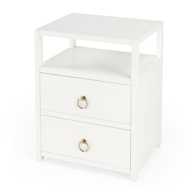 Butler Specialty Lark White 2 Drawer Nightstand BSF-5526304