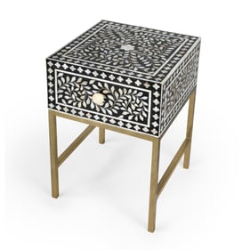 Butler Specialty Purgenia Black White Side Table