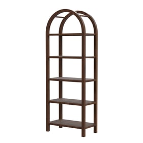 Butler Specialty Hanover Arched Medium Brown 5 Tier Etagere Bookcase