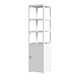 Butler Specialty Lark White Narrow Etagere Bookcase