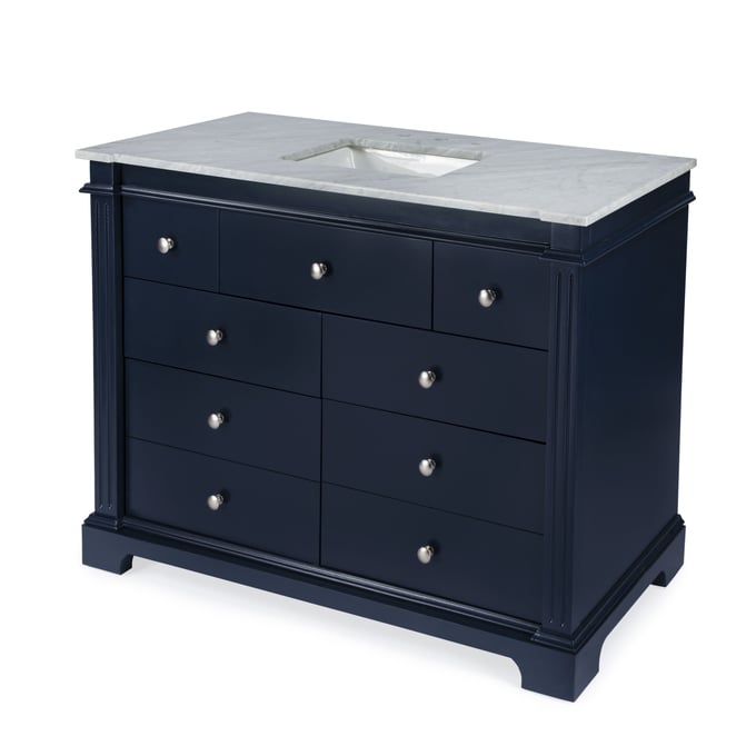 Butler Specialty Harley Navy Blue 48 Inch Single Bathroom Vanity Set BSF-5572372