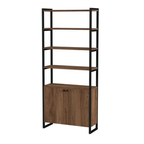 Butler Specialty Drake Medium Brown 73 Inch Two Door Walnut Bookcase