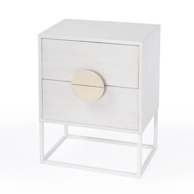 Butler Specialty Lennasa White 2 Drawers Nightstand