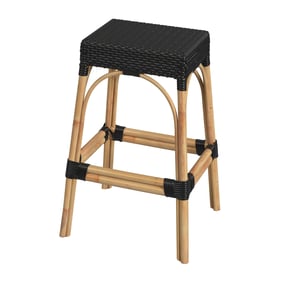 Butler Specialty Robias Black Rattan 30 Inch Bar Stool